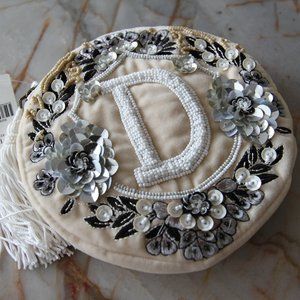 Anthropologie Monogramed Evening Clutch